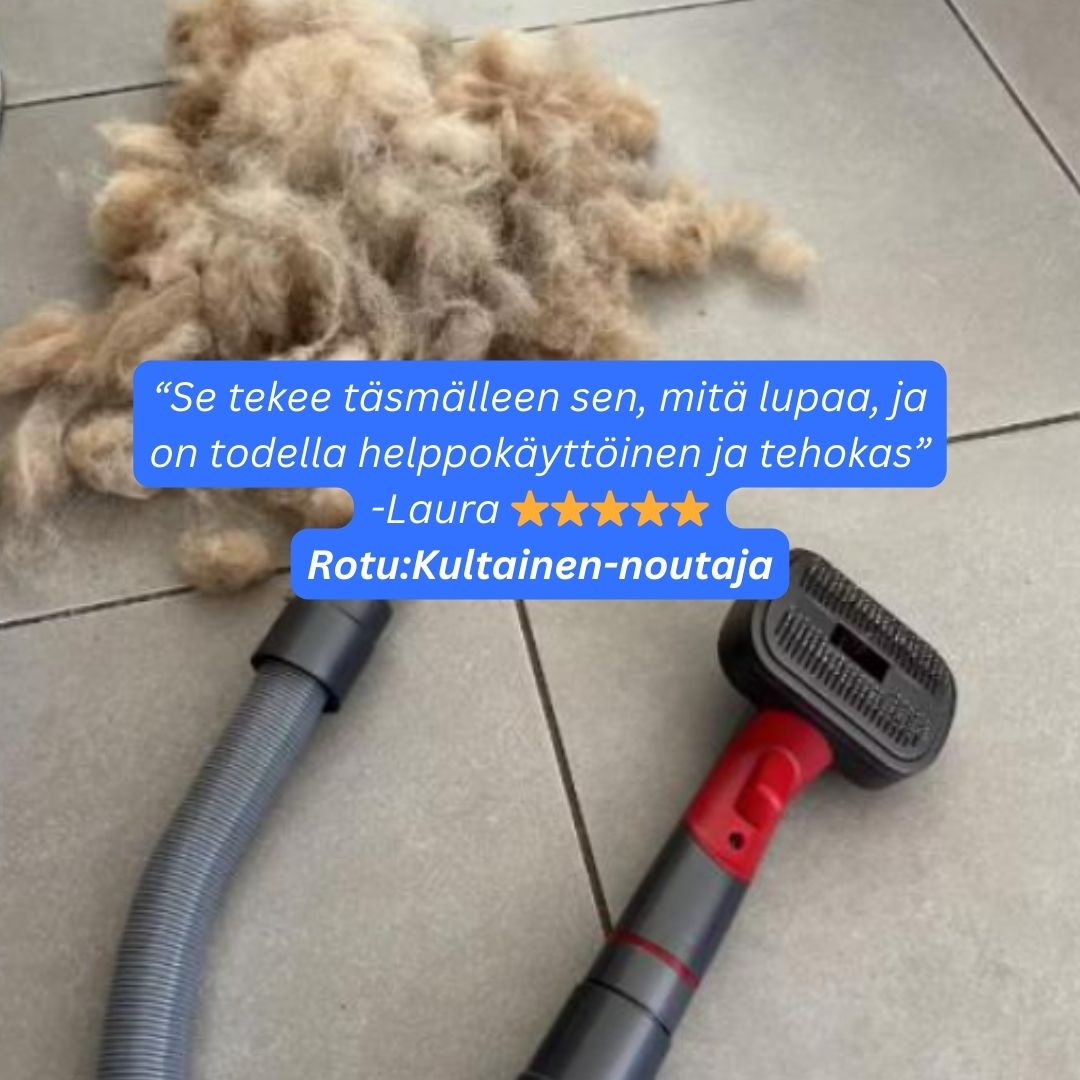 EasyGroom™ - 4 in 1 Imuriin sopiva Irtokarva- Ja Pohjavillaharjasetti, Sotkutonta Lemmikin Harjausta.