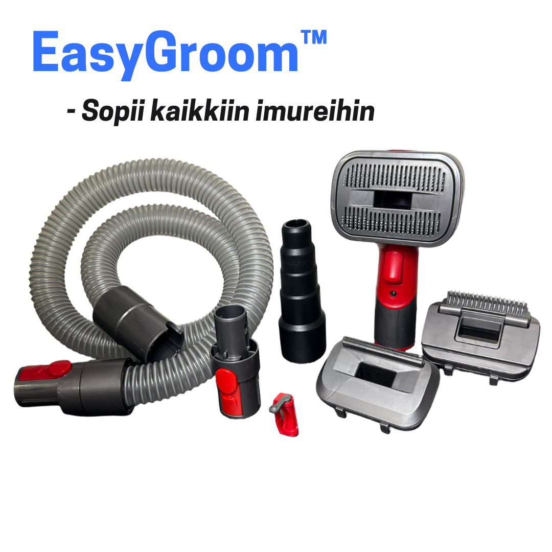 EasyGroom™ - 4 in 1 Imuriin sopiva Irtokarva- Ja Pohjavillaharjasetti, Sotkutonta Lemmikin Harjausta.