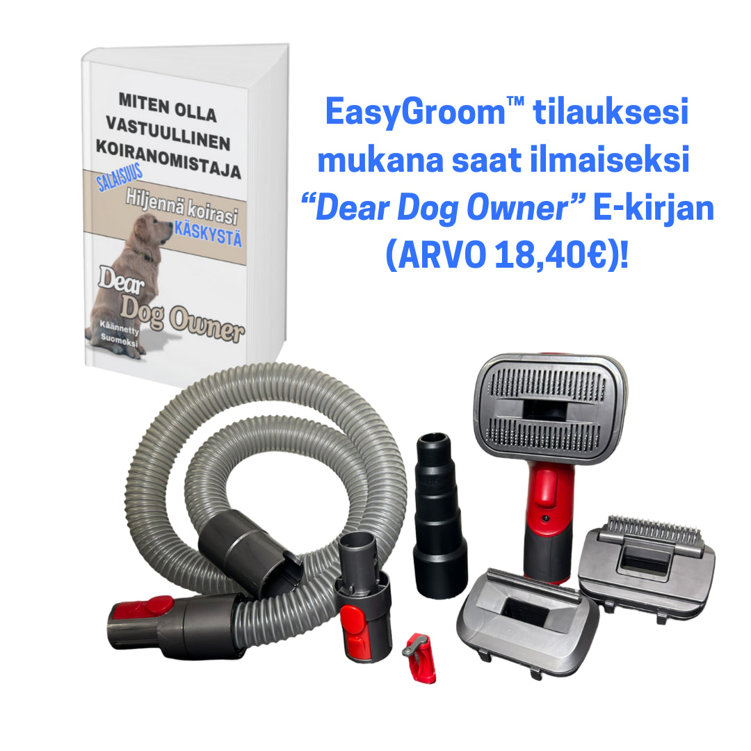 EasyGroom™ - 4 in 1 Imuriin sopiva Irtokarva- Ja Pohjavillaharjasetti, Sotkutonta Lemmikin Harjausta.